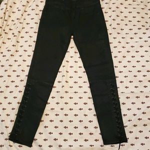 Polo Lace-Up Skinny Jeans